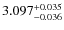 $\rm 3.097_{-0.036}^{+0.035}$