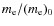 $m_{\rm e}/(m_{\rm e})_0$