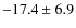 $ -17.4\pm6.9 $