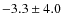 $ -3.3\pm4.0 $
