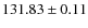 $ 131.83\pm0.11 $