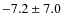 $ -7.2\pm7.0 $