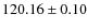 $ 120.16\pm0.10 $