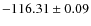 $ -116.31\pm 0.09 $