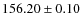 $ 156.20\pm0.10 $