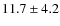 $ 11.7\pm4.2 $