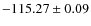 $ -115.27\pm 0.09 $