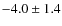 $ -4.0 \pm 1.4 $