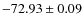 $ -72.93\pm0.09 $