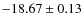 $ -18.67\pm0.13 $