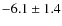 $ -6.1 \pm 1.4 $