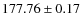 $ 177.76\pm0.17 $