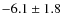 $ -6.1 \pm 1.8 $
