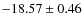 $ -18.57\pm0.46 $
