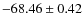 $ -68.46\pm0.42 $