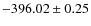 $ -396.02\pm0.25 $