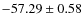 $ -57.29\pm0.58 $