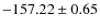 $ -157.22\pm0.65 $