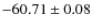 $ -60.71 \pm 0.08 $