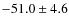$ -51.0 \pm 4.6$