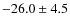 $-26.0 \pm 4.5$