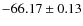 $ -66.17 \pm 0.13 $