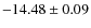 $ -14.48 \pm 0.09 $