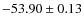 $ -53.90 \pm 0.13 $