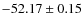 $ -52.17 \pm 0.15 $