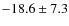 $ -18.6 \pm 7.3$