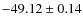 $ -49.12 \pm 0.14 $