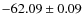 $ -62.09 \pm 0.09 $
