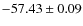 $ -57.43 \pm 0.09 $