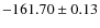 $ -161.70 \pm 0.13 $