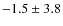 $ -1.5 \pm 3.8$