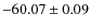 $ -60.07 \pm 0.09 $