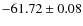 $ -61.72 \pm 0.08 $