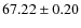 $ 67.22 \pm 0.20 $