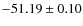 $ -51.19 \pm 0.10 $