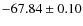 $ -67.84 \pm 0.10 $