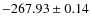 $ -267.93 \pm 0.14 $