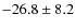 $ -26.8 \pm 8.2$