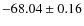$ -68.04 \pm 0.16 $
