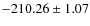 $ -210.26 \pm 1.07 $