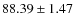 $ 88.39 \pm 1.47 $