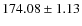 $ 174.08 \pm 1.13 $