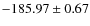 $ -185.97 \pm 0.67 $