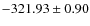$ -321.93 \pm 0.90 $