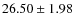 $ 26.50 \pm 1.98 $