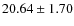 $ 20.64 \pm 1.70 $